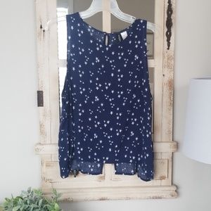NWT: Navy with Stars top